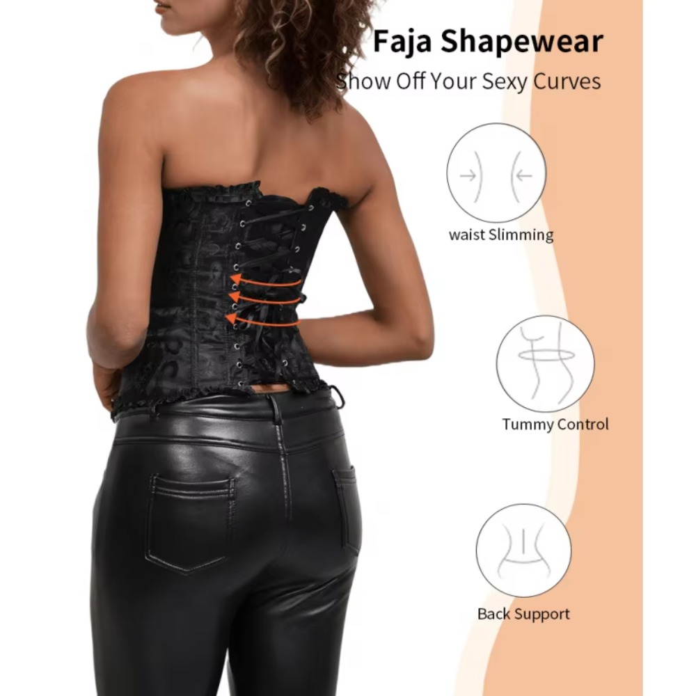 Corset Jacquard à Fermeture Éc - Boning Corset Steel avis et prix